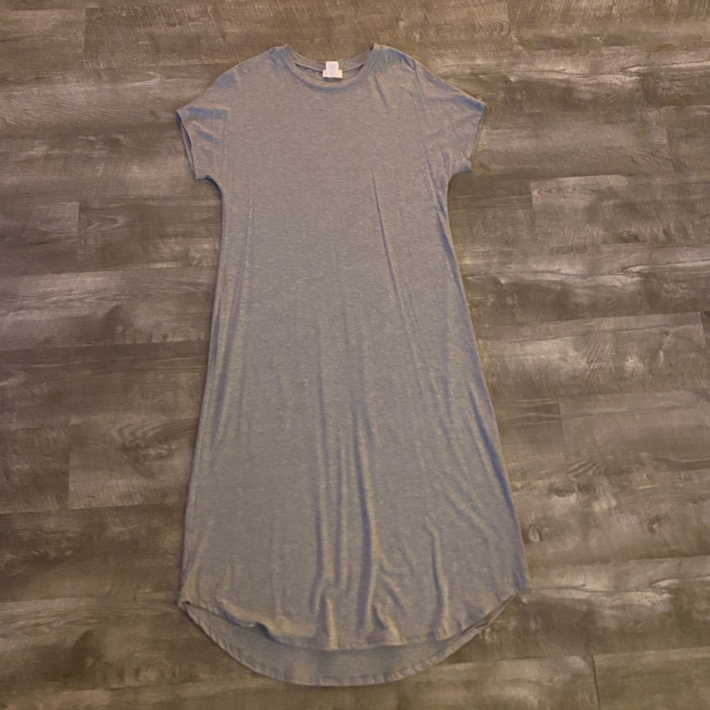 Grey Midi T-Shirt Dress - Picture 3 of 4